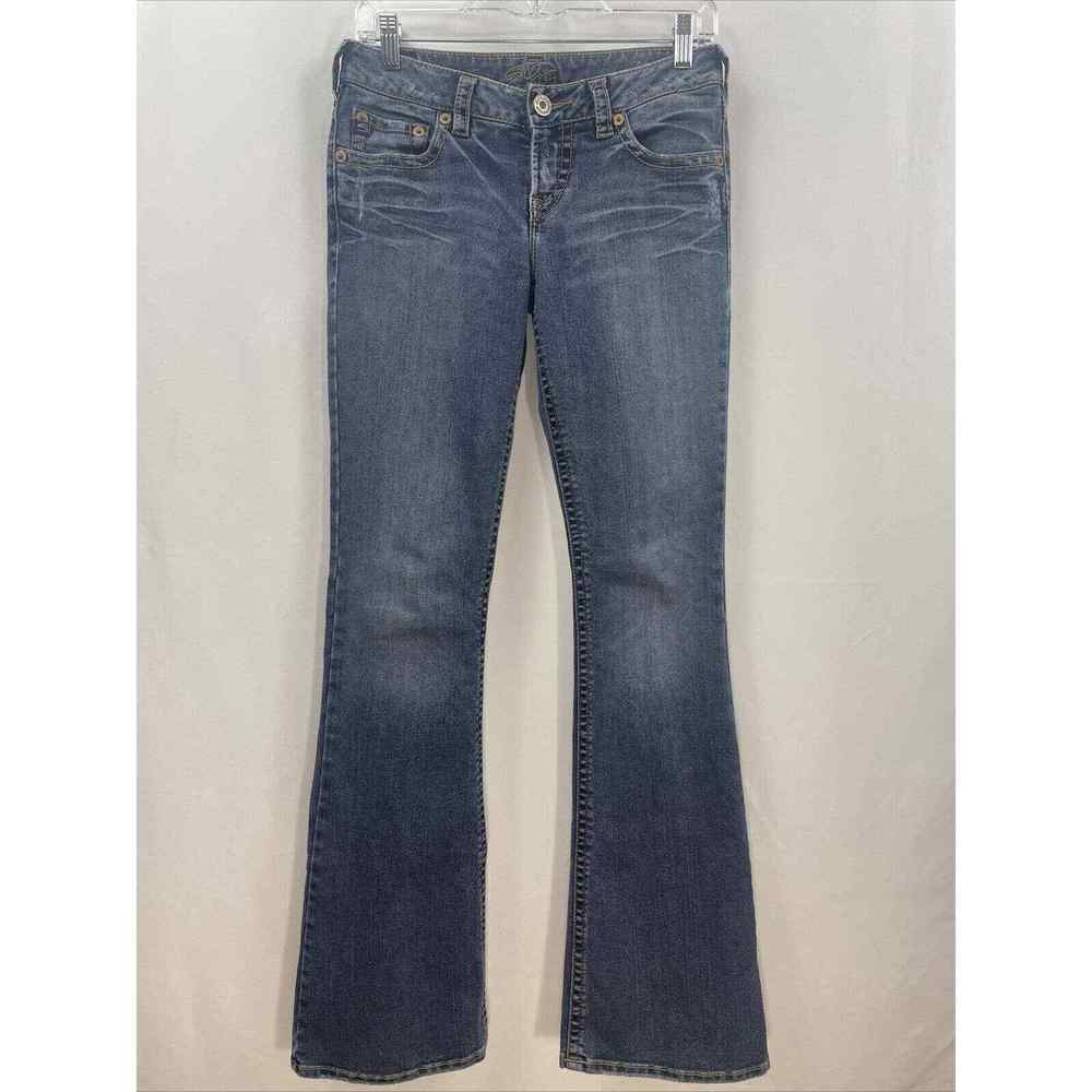 Silver Jeans Aiko Bootcut Western Glove Works Size 27x32.5 Distressed